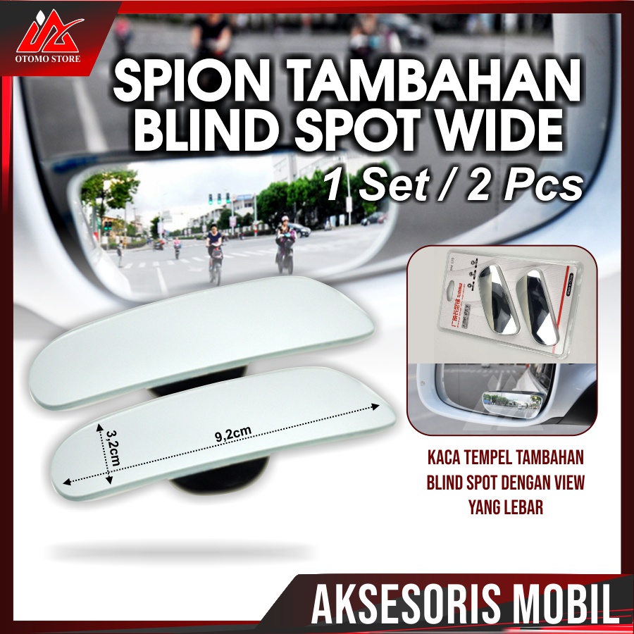 SPION TAMBAHAN MOBIL Blind Spot Mirror Oval Wide Adjustable Mobil Kaca Spion Blind Spot Wide Angle 2 PCS