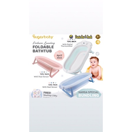 Sugar baby foldable baby bathtub