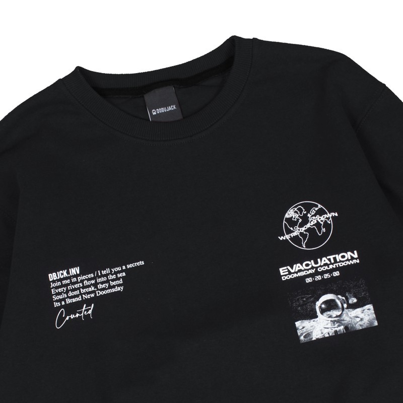 Sweater Crewneck Dobujack Sweater Evacuation Black Edition [COD]