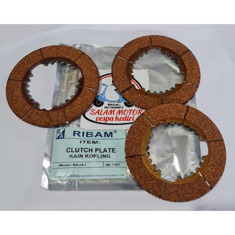 kampas kopling vespa bajaj model bajaj