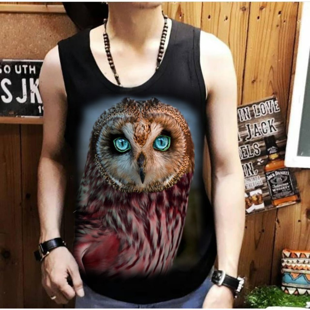 Singlet Pria Tanpa Lengan / Lekbong Pria OWL 3 / Shalch Trendy