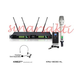 Mic wireless Krezt KRU 8030 ( Handheld + clip on )