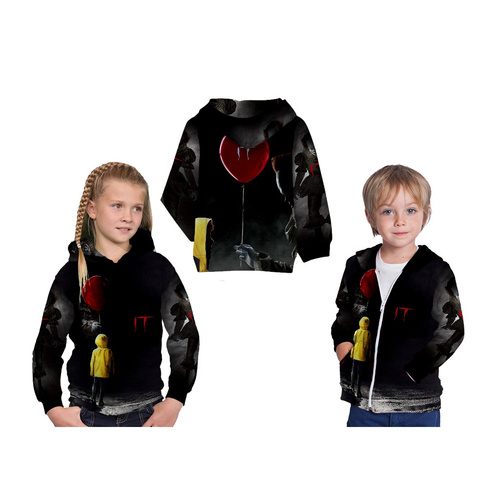 Jaket Anak Hoodie IT CHAPTER Two Pennywise Art 02 Terbaru Fullprint Custom