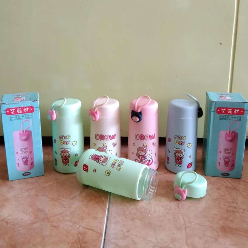 Botol Minum Kaca Nice Day 300 Ml