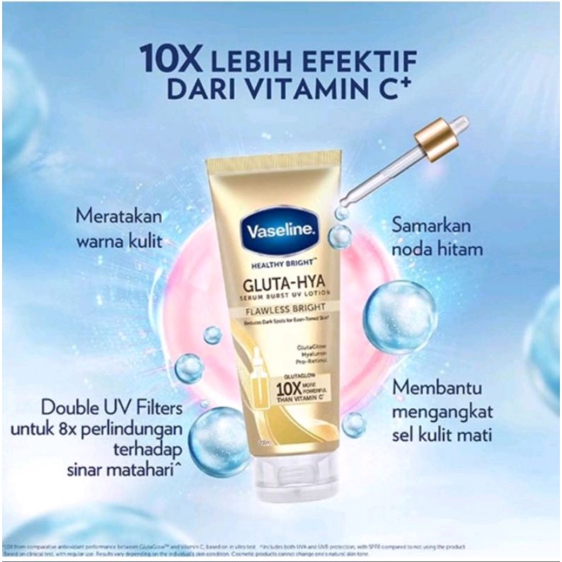 VASELINE Healthy Bright​ Gluta-Hya Serum Burst UV Lotion - 200ml