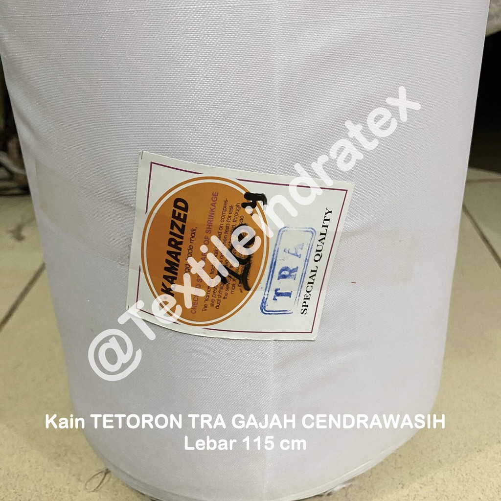 ( per 1 roll ) KAIN tetoron spanduk putih tebal TRA GAJAH CENDRAWASIH bahan umbul umbul kantong furing sofa goodie bag kerajinan tangan dekorasi dekor sablon printing sublime sublim