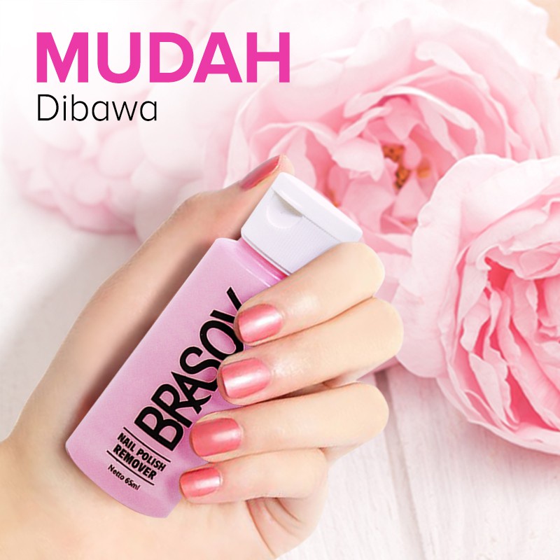 Aseton Brasov Pembersih kutek Halal / Pembersih cat kuku / Penghapus Cat kuku / Nail Polish Remover