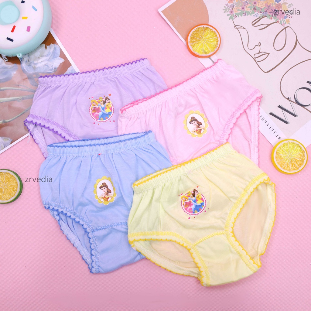 (ISI 6-12 PC) Celana Dalam uk 1-2 Tahun / Pakaian Dalam Bayi Baby Anak Perempuan Bahan Katun Polos