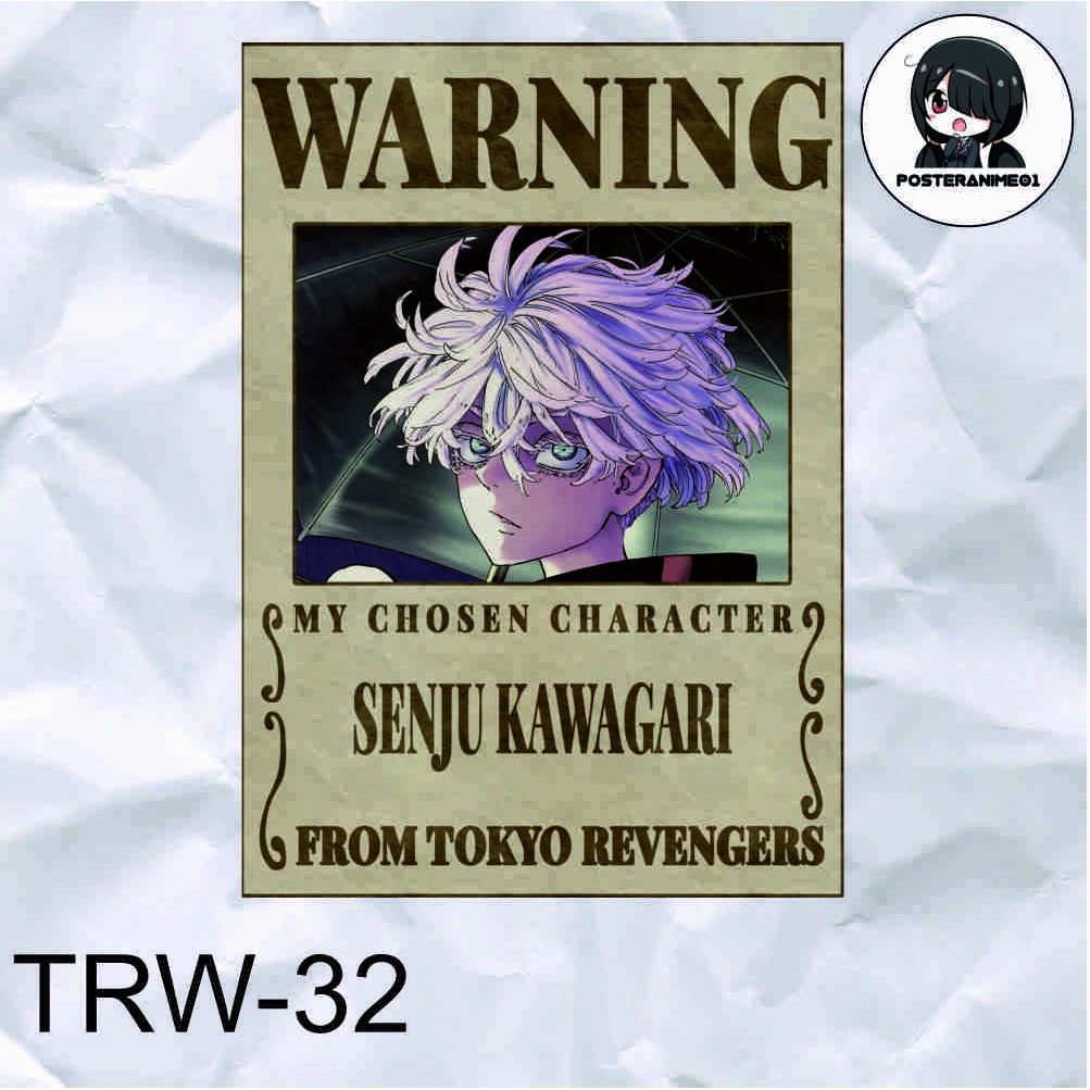 Poster Anime Tokyo Revengers | Poster Anime Tokyo Revengers Warning Aesthetic | DRAKEN | MIKEY | TERLENGKAP-32.SENJU