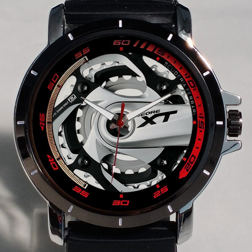 Jam Tangan Pria Custom Gear sepeda Shimano Deore XT