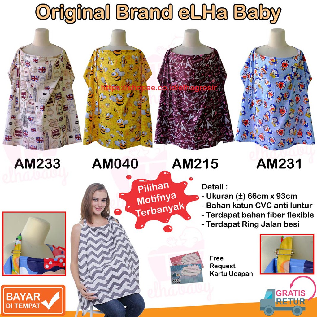 Perlengkapan Bayi Baru Lahir Celemek Menyusui Nursing Apron Apron Menyusui Melingkar Kado Lahiran