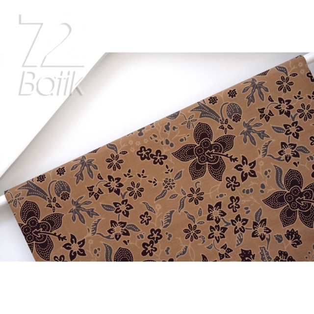 KAIN BATIK PREMIUM Bahan Katun Motif Kembang Warna Cream Krem Putih Tulang 726156 Cap 72 Jarik Jarit Samping Kebat Panjang Batik Katun Modern Premium Bahan Seragam Batik Pernikahan Kantor Keluarga Murah Kamen Jadi Batik Bali Lembaran