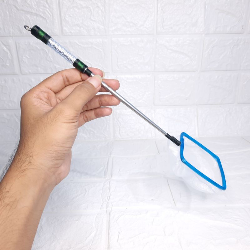 Serok Seser Saringan Kotak Bulat Stik Stainles Ikan Cupang Jentik Kutir Artemia