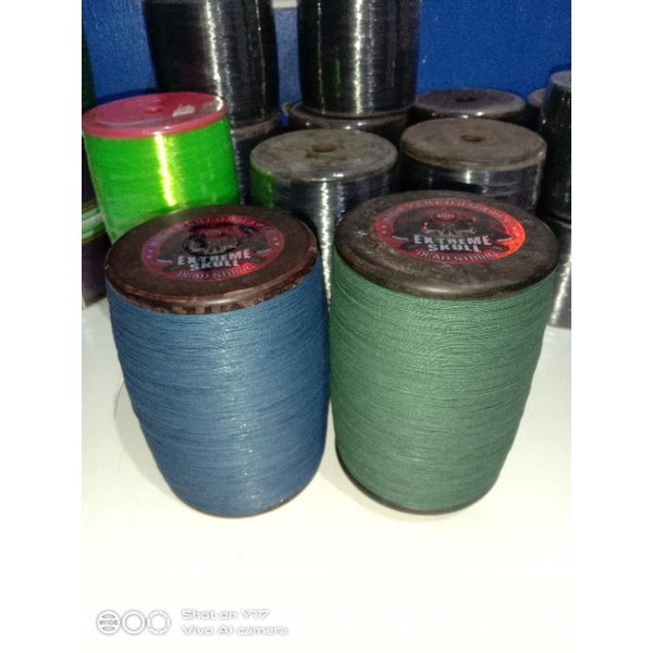 GELASAN EXTREAM SKULL BAHAN MATOT ABU ORIGINAL SIZE 022 DAN 024 PANJANG 6000YARD