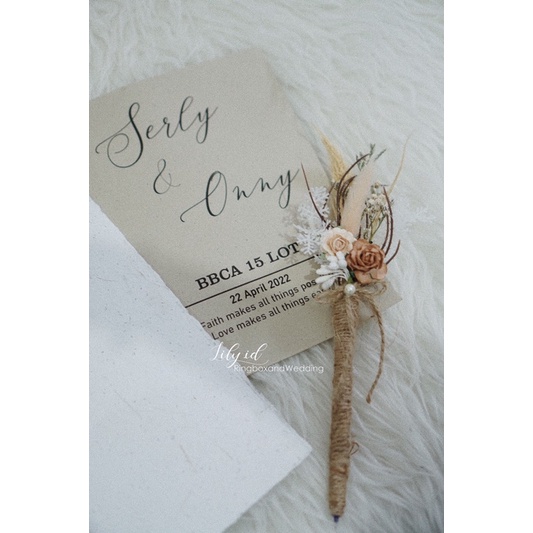 

Pena Akad nikah Rustic Pulpen hias Bolpoin Akad nikah