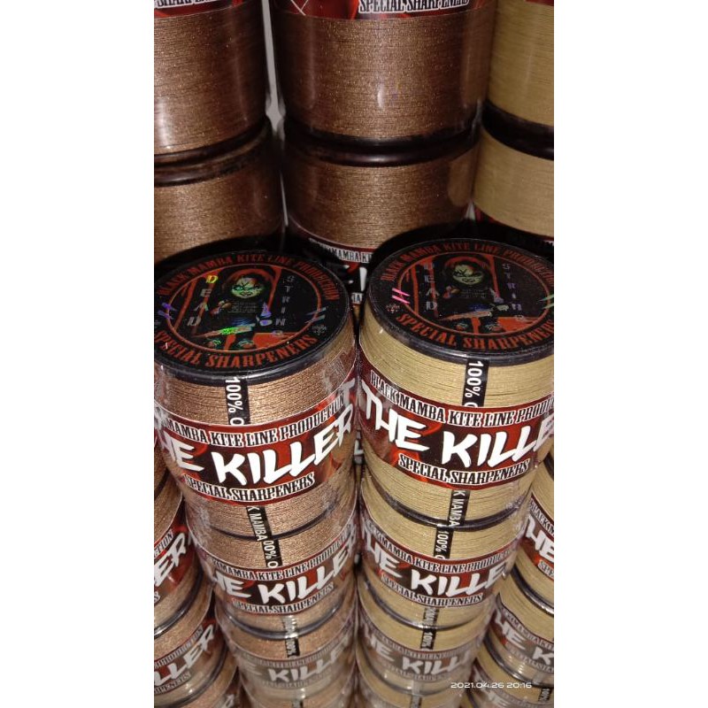 senar gelasan BLACK MAMBA matot / mati total "THE KILLER", bahan putih yuho, size 025