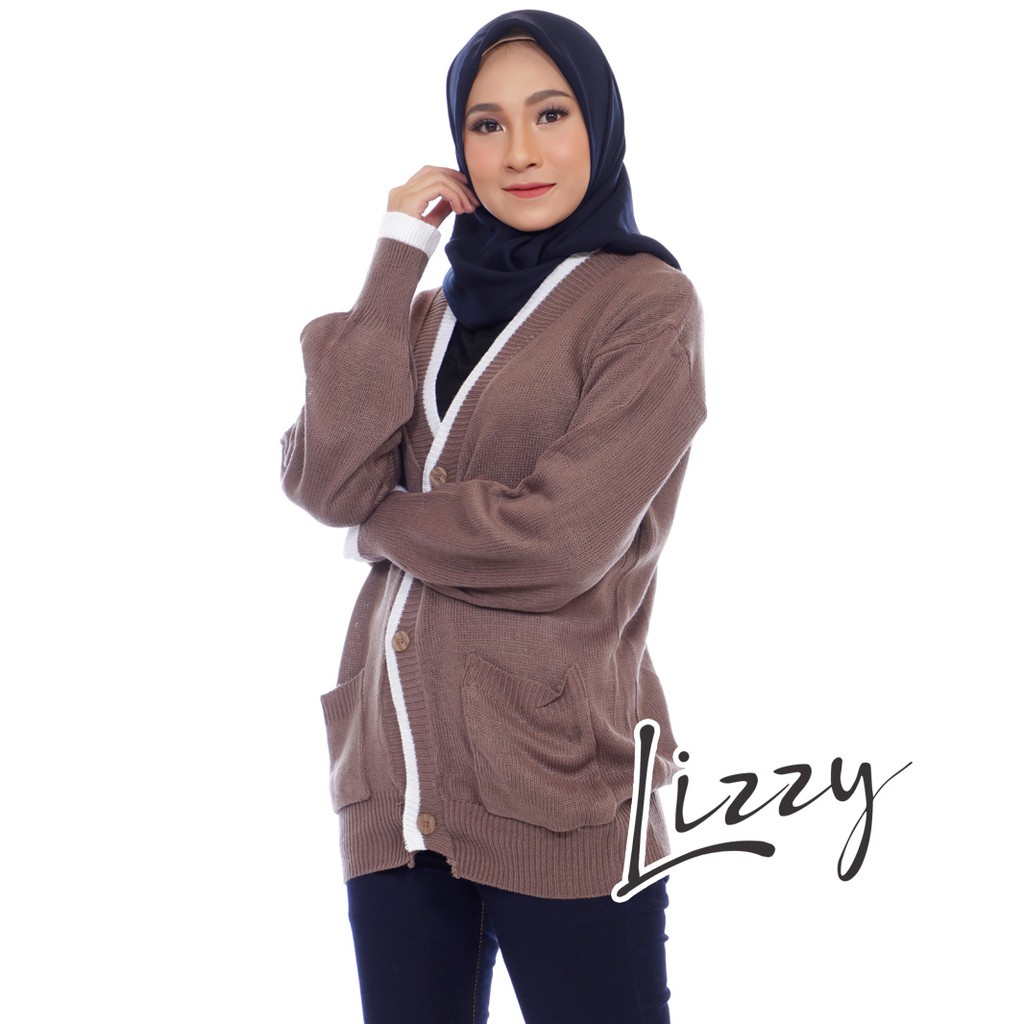 Cardigan Wanita Diskon Crop Oversize Fluffy Bubble Cardy Batok Etnik Bestseller L5Z8 Terlaris Outer 