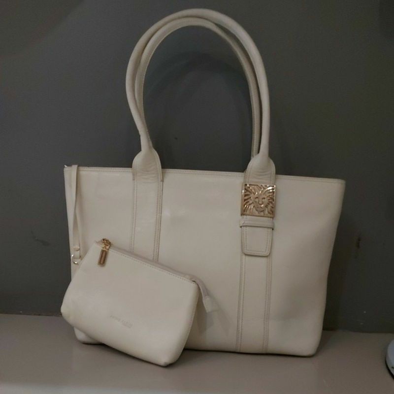 tas tote Anne Klein New York kepala singa