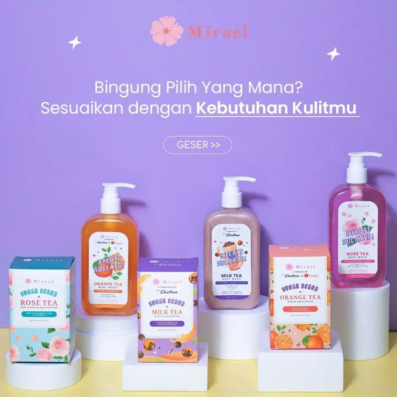 MIRAEL X CHATIME BODY WASH / BODY SCRUB / WAXING KIT