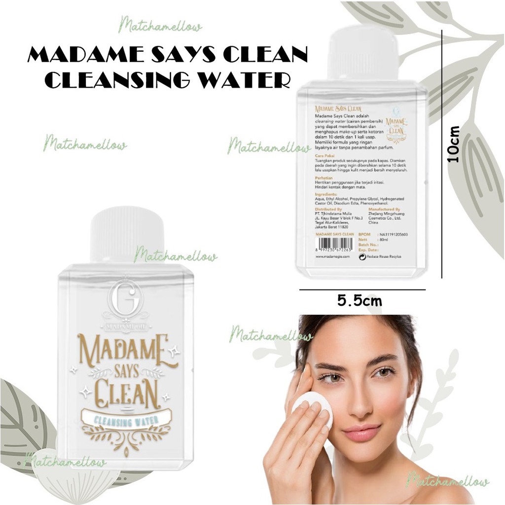 ❄️MATCHA❄️ MADAME GIE SAYS CLEAN CLEANSING WATER - CLEANSING WATER