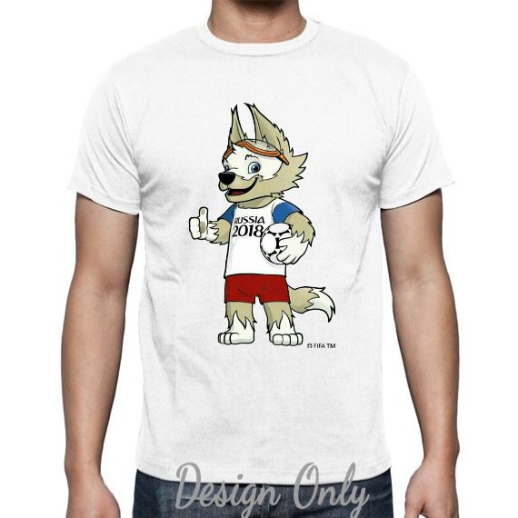 KAOS WORLD CUP PIALA DUNIA 2018 ZABIVAKA MASCOT BY CLOTHSERTO