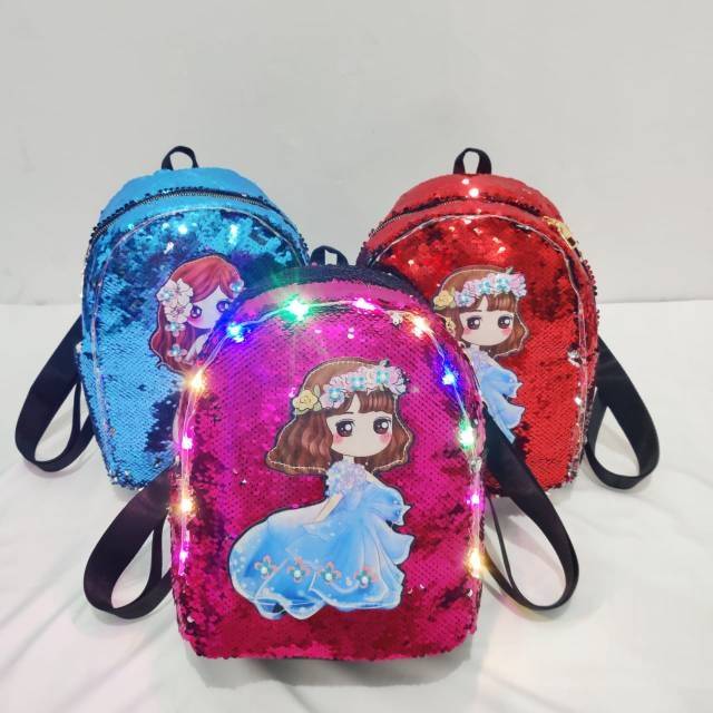  TAS  LOL  KARAKTER PRINCESS LED MENYALA DIMATA DAN DISISI 