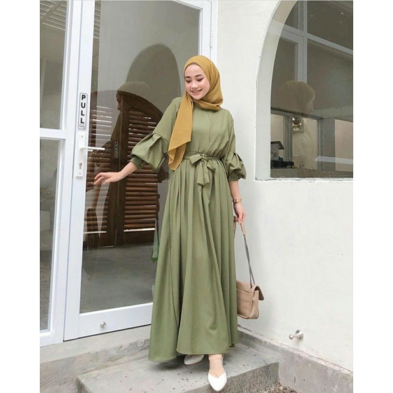 Gamis Vecka Rample / LONG DRESS GAMIS WANITA / BAJU GAMIS SYARI MURAH / BAJU MUSLIM / DRESS MUSLIM