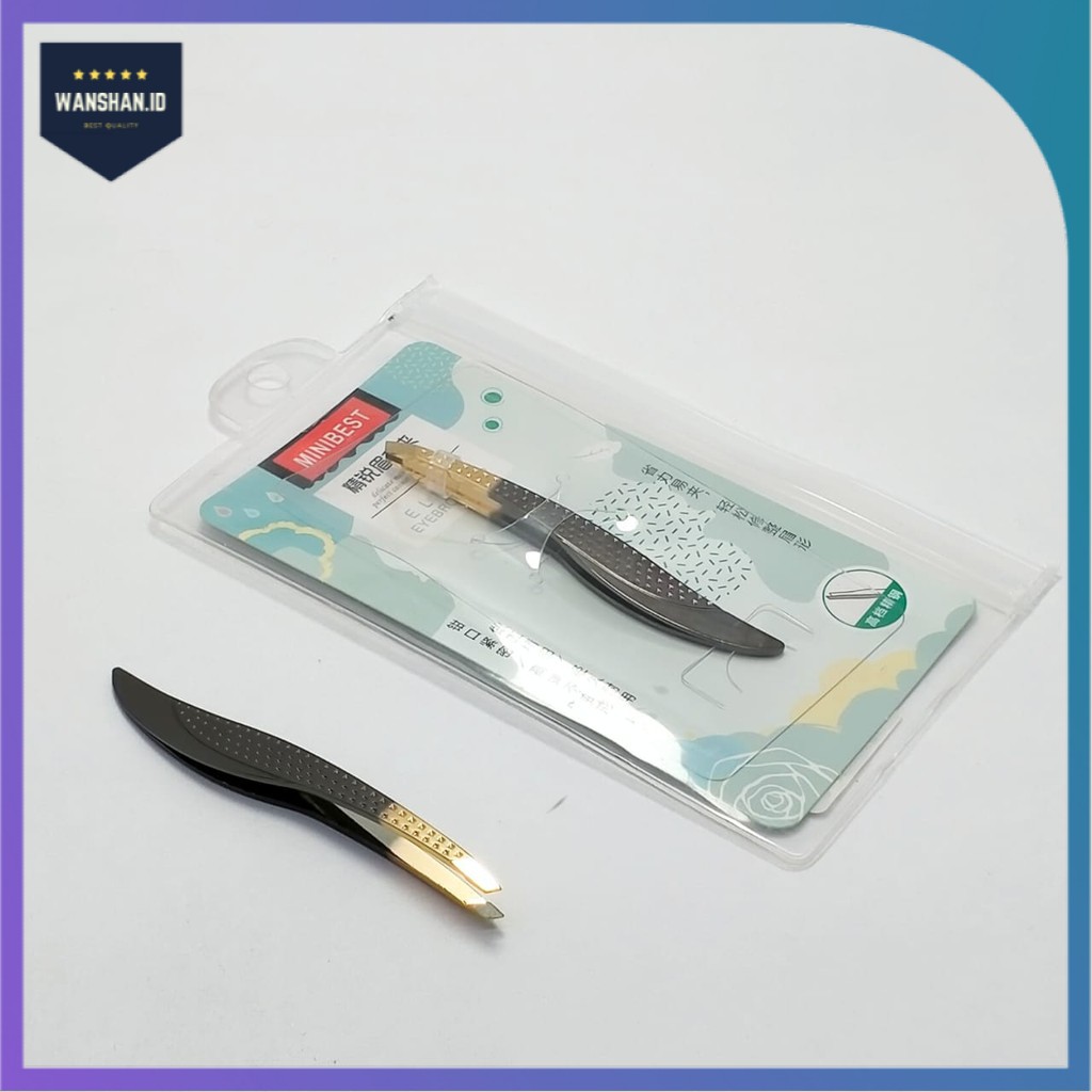 [WS] PINSET ALIS KISLENE BEAUTY CLIPPER COSMETICS STAINLESS BLACK GOLD / CABUT BULU ALIS