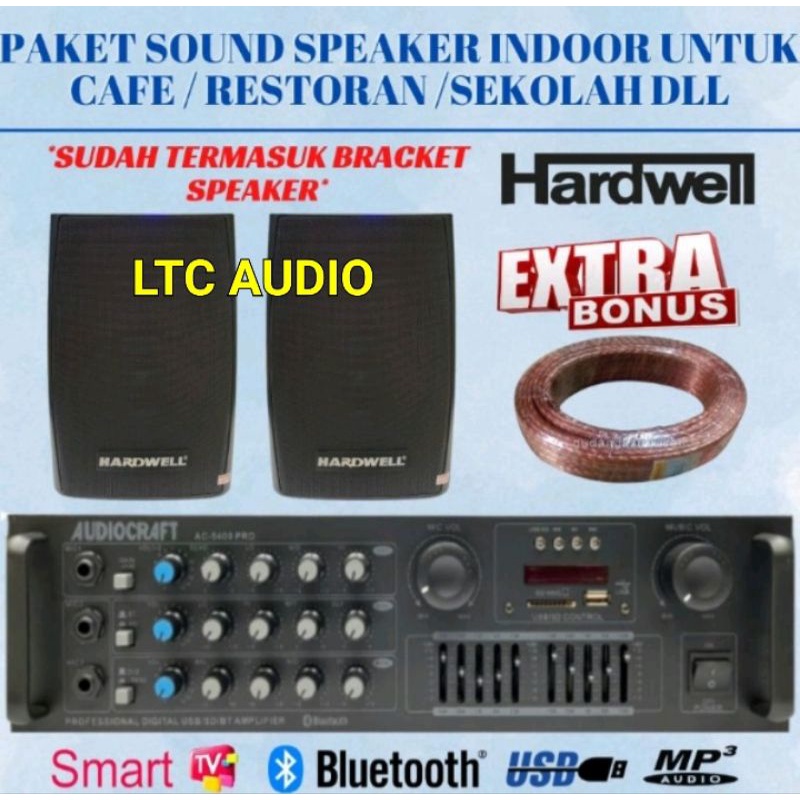 PAKET SOUND SYSTEM INDOOR CAFE , KLINIK , RESTO SPEAKER HARDWELL 2 UNIT / PAKET SOUND CAFE ( SUPER 1
