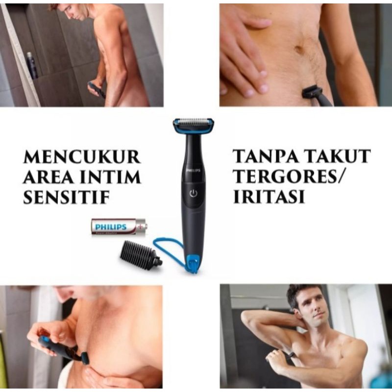 Pencukur Philips Bodygroom BG1024 Alat Cukur Bulu Dada/Kemaluan/Ketiak