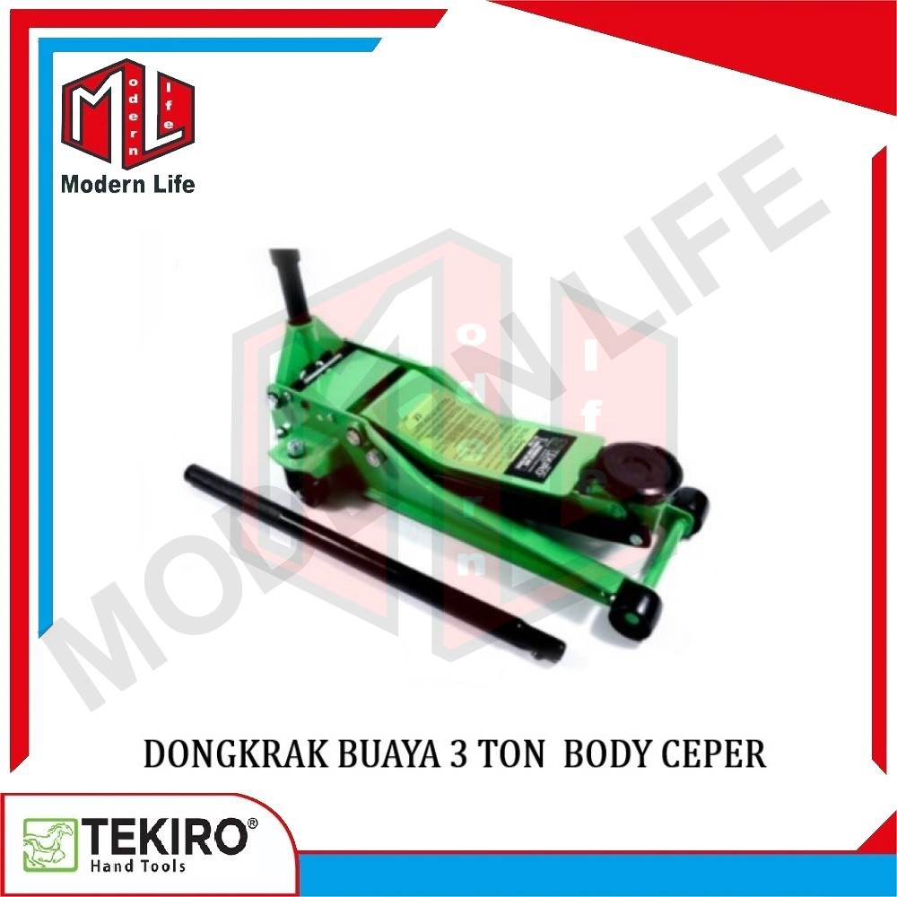 Dongkrak Buaya 3 Ton Ceper AUFJ1677 Double Hydraulic Floor Jack Tekiro