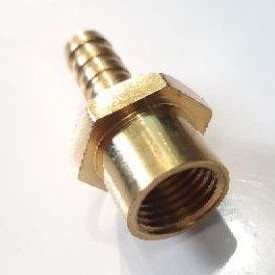 Sok selang 1/4&quot; × 5/16&quot; KUNINGAN / Hose Nipple Drat dalam