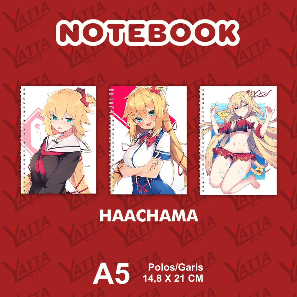 

Notebook Anime ukuran A5 14,6 cm x 21 cm Hololive JP - Haachama