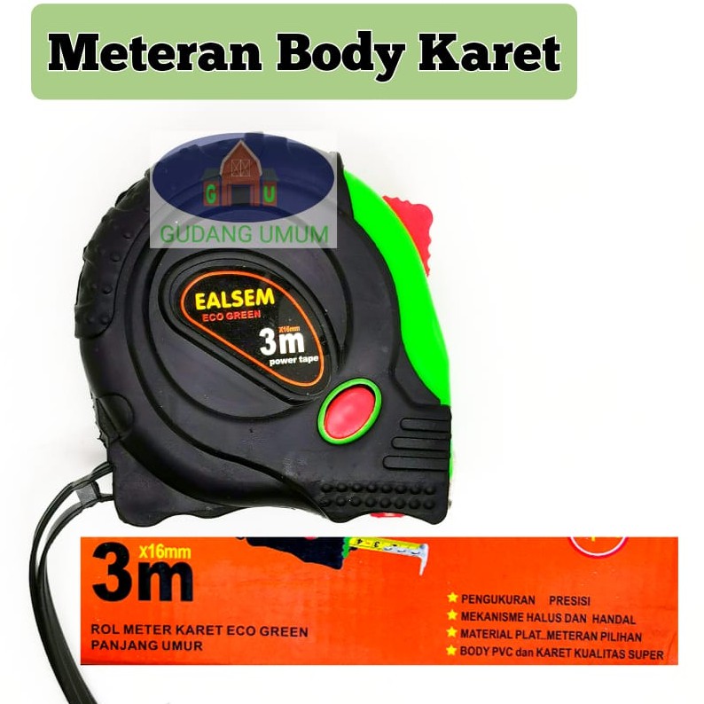 Meteran Roll Body Karet 3 M EALSEM