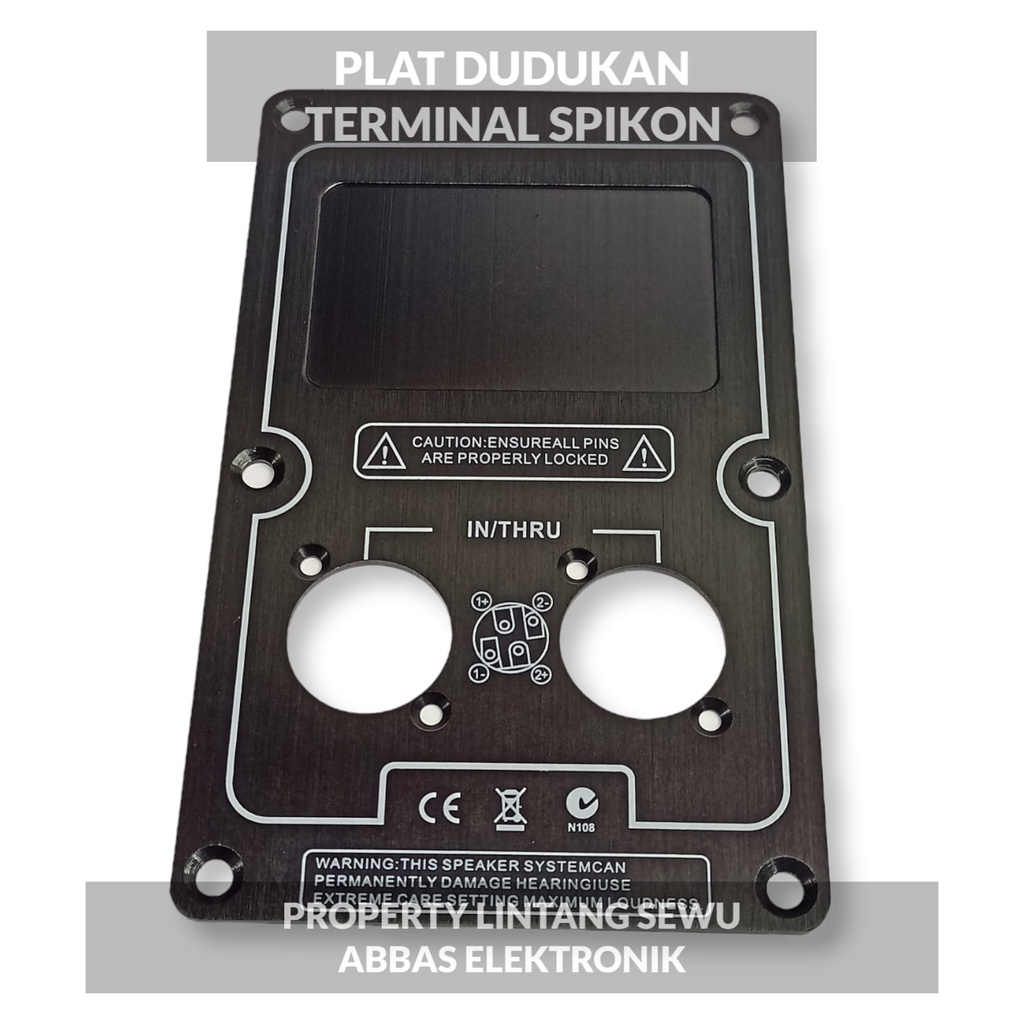 PLAT DUDUKAN TERMINAL SPIKON SPEAKON DUA LUBANG