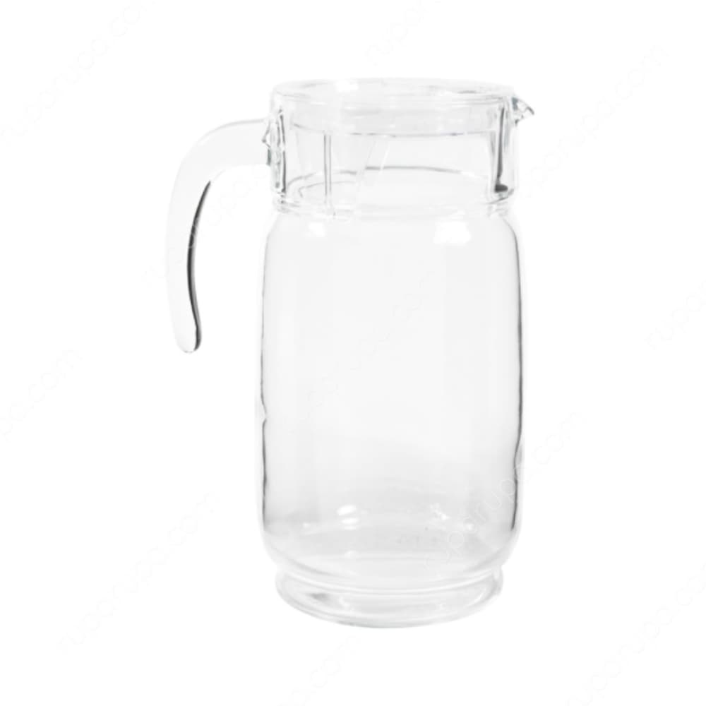 Jug Pitcher Teko Tempat Minuman Air Es Jus Kaca Bening 2 Liter dengan Penutup Clear Lid Krishome