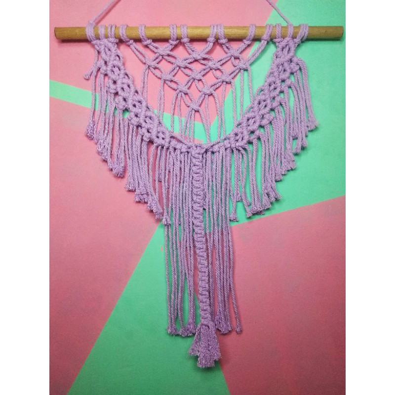Macrame/Hiasan Dinding/Lilac/Warna Lilac