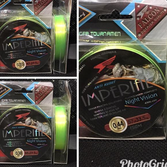 ￣ ★★★ 78R Senar Pancing Galatama Anti Keriting IGFA Falcon Imperial 150m Warna Hijau Stabilo ✪✪