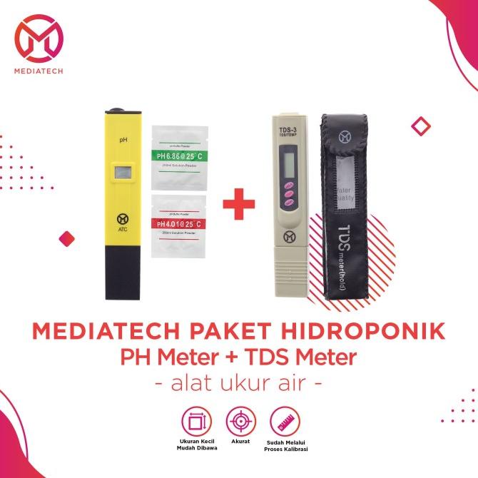 Paket Mediatech Digital PH Meter Dan TDS Meter Alat Ukur Pada AIR