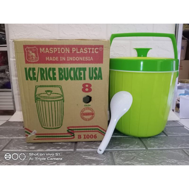 Rice bucket/termos nasi Maspion 8 liter air 2,5 liter nasi