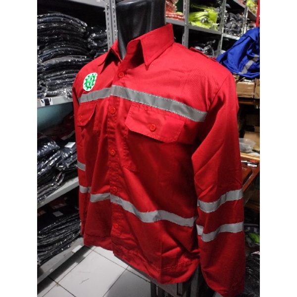 SERAGAM SAFETY MERAH DOBLE SCOTLIGT