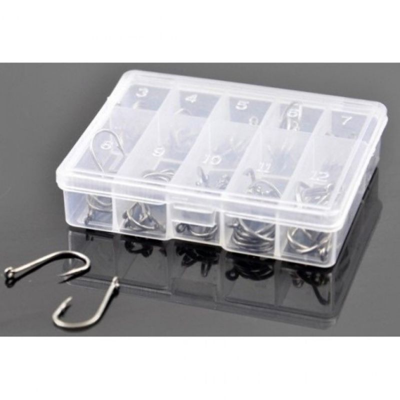 Kail Pancing No 3-12 Set Long Handled Fishing Hook