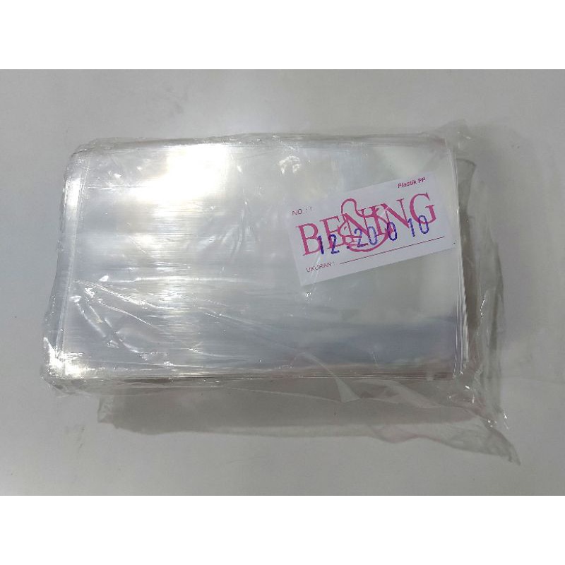 Plastik tebal 010 ukuran 12x20