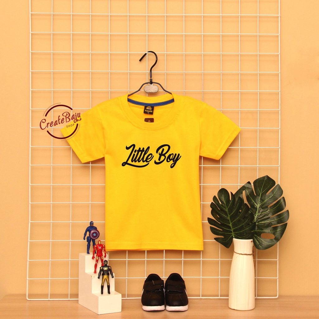 CUSTOM KAOS ANAK LAKI LITTLE BOY 1-7 TAHUN BAJU ATASAN ANAK LAKI FASHION TERMURAH BAHAN KATUN