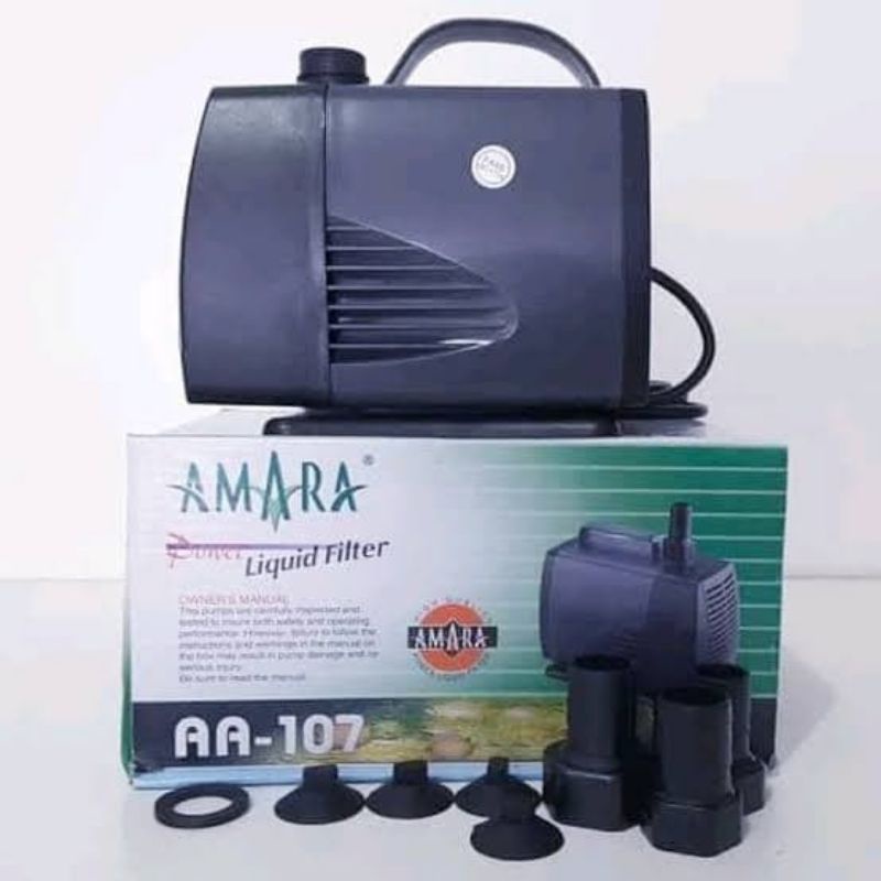 AMARA AA-107 Pompa Air Celup Kolam Hidroponik waterfall Aquarium Naik 5 meter