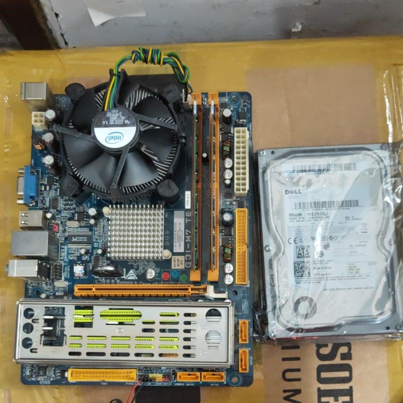 Paket install Core 2 Duo Mobo G31 Ram 4gb Hardisk 250gb