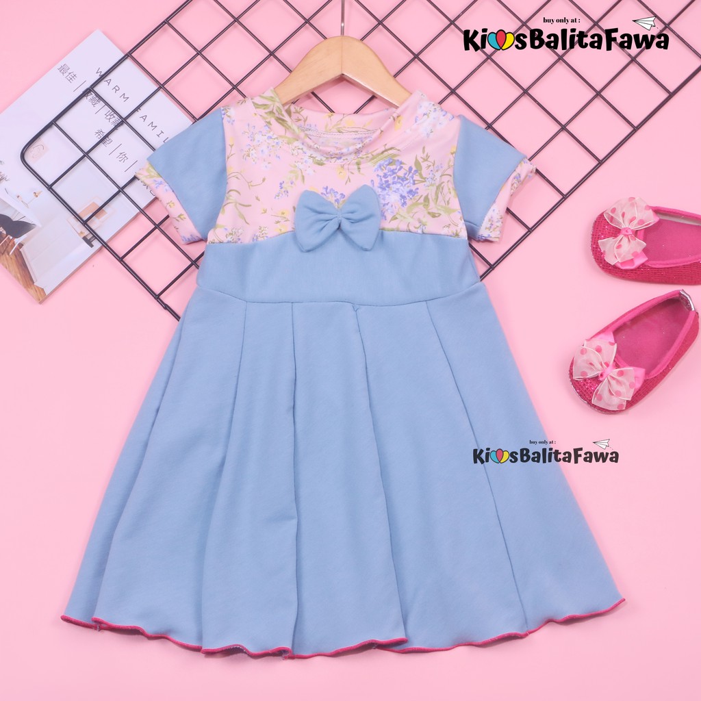 Dress Kelly uk Bayi - 6 Tahun / Dres Pesta Anak Cewek Murah Baju Balita Perempuan Harian Gaun Import