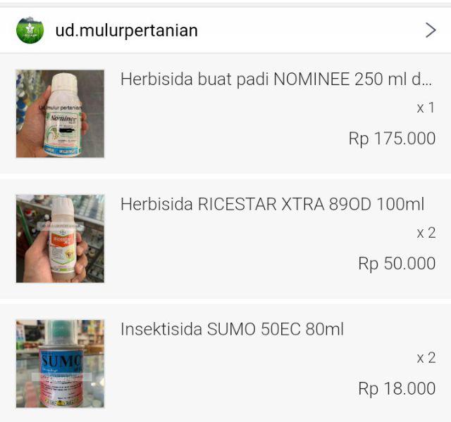 Herbisida Buat Padi Nominee 250 Ml Dr Petrokimia Kayaku