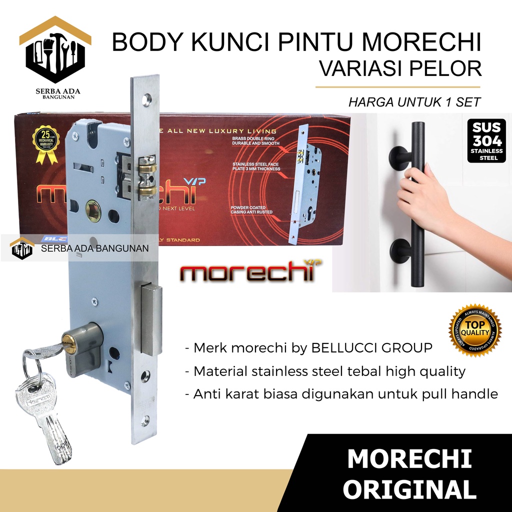 Body Morechi Roller NB + Cylinder | Kunci MORECHI | Body Pelor ( BY BELLUCCI GROUP ) pintu kupu tarung kipas dorong