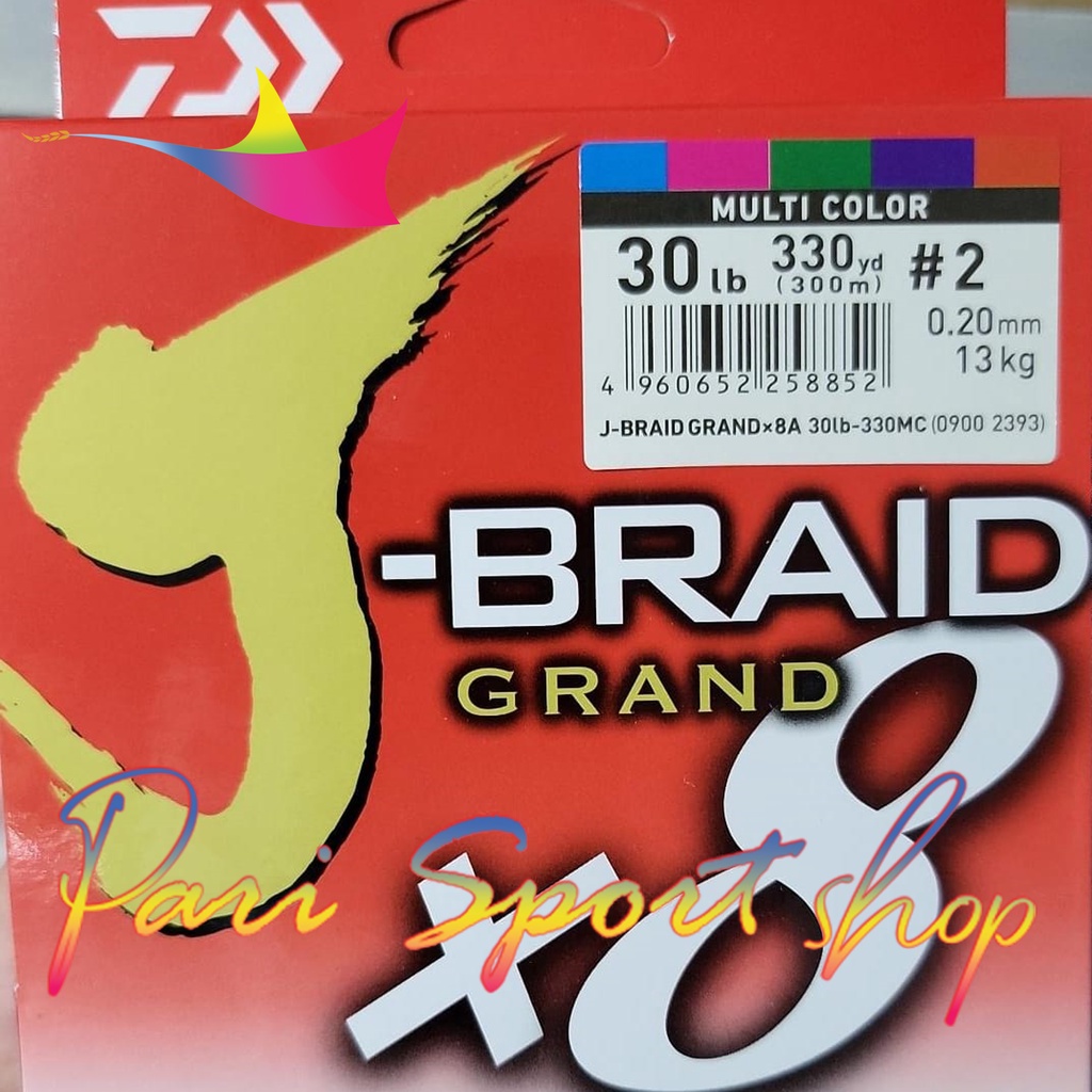 Senar Pancing Benang PE Daiwa J Braid Grand X8 Multicolor